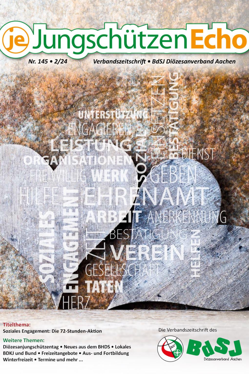 Titelseite JungschützenEcho 2/2024 mit dem Thema Ehrenamt